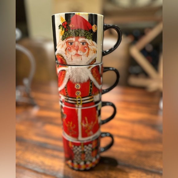 MacKenzieChilds Dining Mackenziechilds Santa Nutcracker Stacking